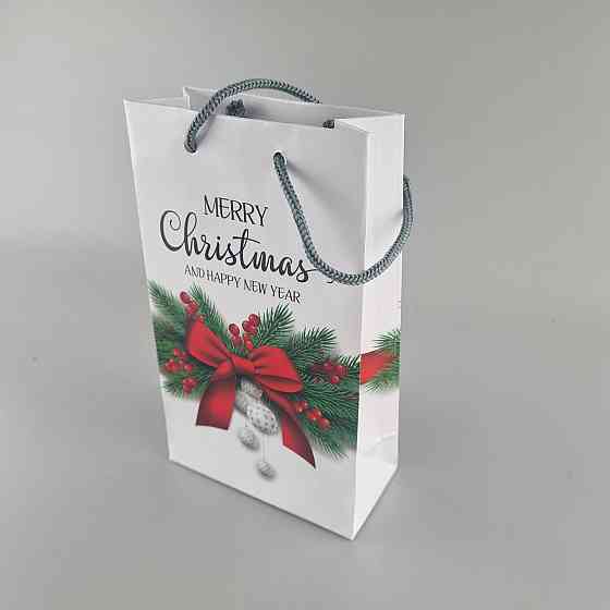 Пакеты новогодние ,бумажные ,подарочные , Малый 11/18/5 -004 (12 шт) Харьков