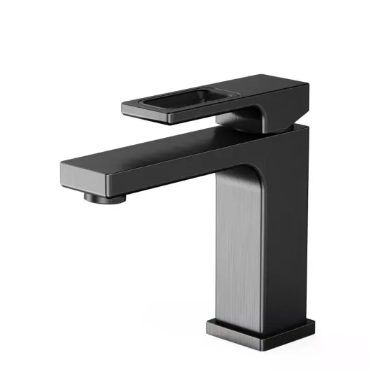 Смеситель для умывальника GAPPO G1017-9 графит Киев