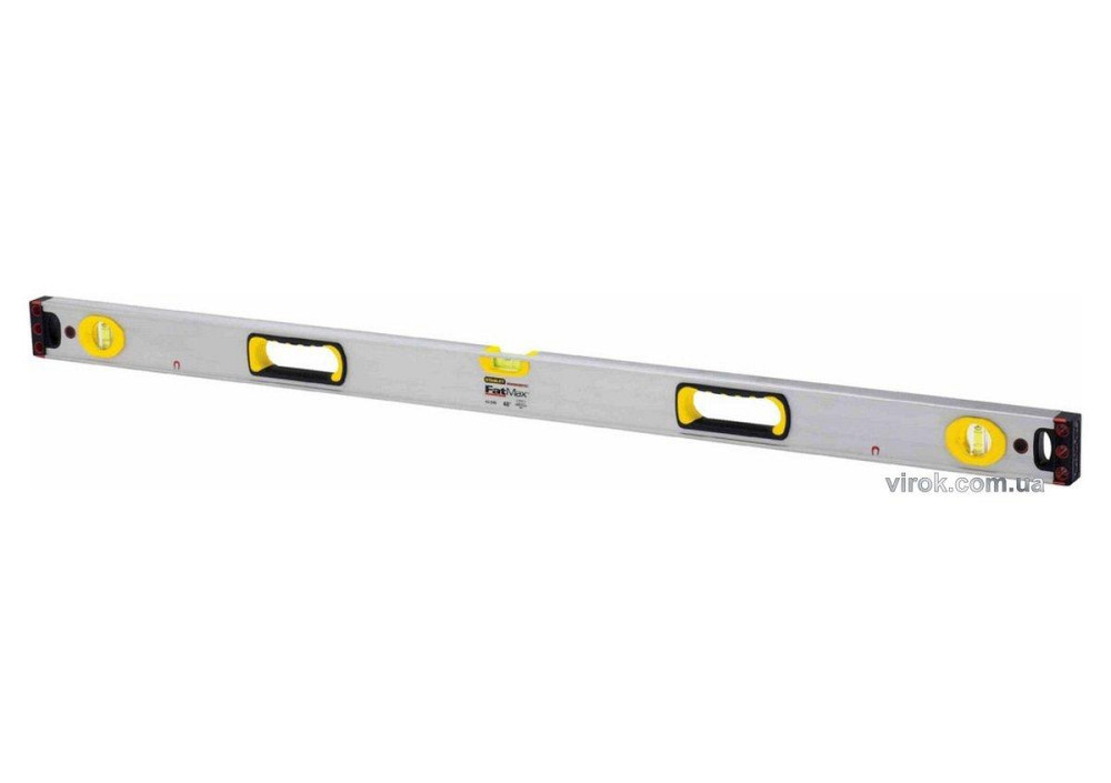 Рівень магнітний STANLEY "FatMax II" : L= 120 см, 3 капсули, 2 ручки Одеса - фото 1
