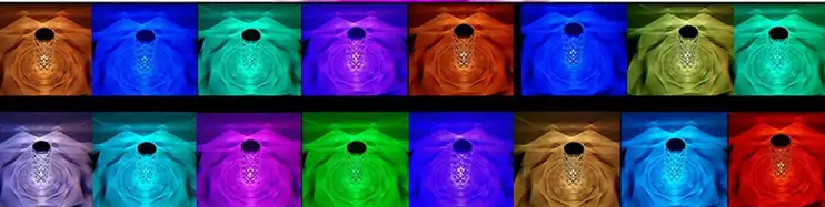 Настільна лампа Rose Diamond з 16 кольорами, пультом ДУ, автономною роботою до 12 годин Одеса - фото 2