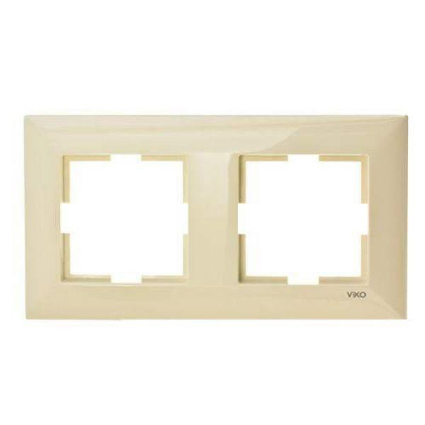 Рамка подвійна, горизонтальна (кремова) Anestech Вінниця - фото 1