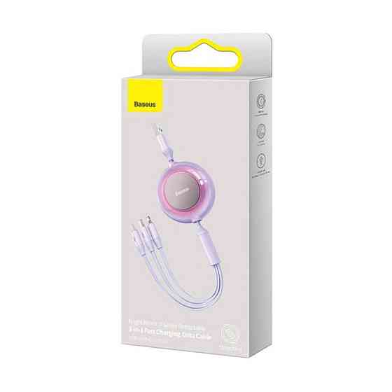Кабель 3 в 1 USB / M+L+C Baseus Bright Mirror 2 Series висувний швидка зарядка та передача даних 3.5A 1.1m CAMJ010005 Одеса