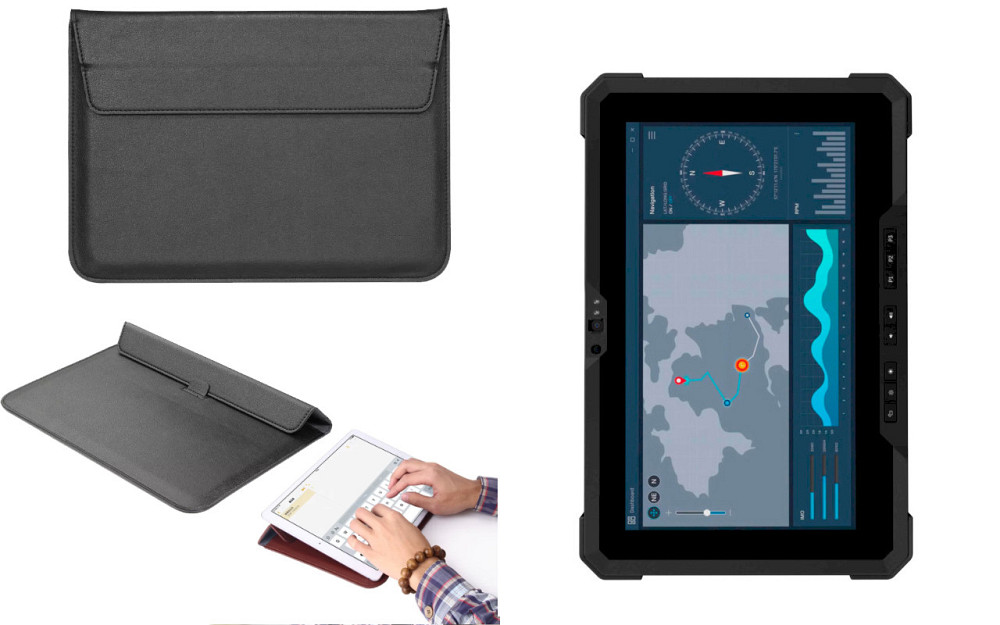 Чохол-конверт VitoCase для Dell Latitude 7220, з функцією підставки для планшета Чорний Київ - фото 1