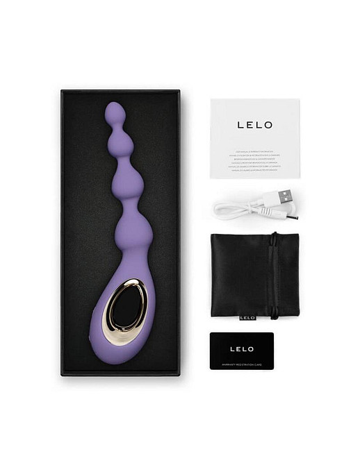 Анальні намисто з вібрацією LELO Soraya Beads Violet Dusk, різний діаметр намистин, 8 режимів Sex Aura Київ - фото 2