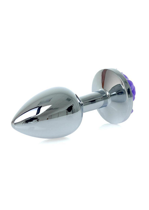 Анальная пробка – Jewellery Silver Rose Plug Purple Sex Aura Киев - изображение 5