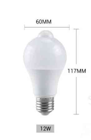 Cветодиодная лампочка Е 27 с датчиком движения 12W свет белый от 220 Киев