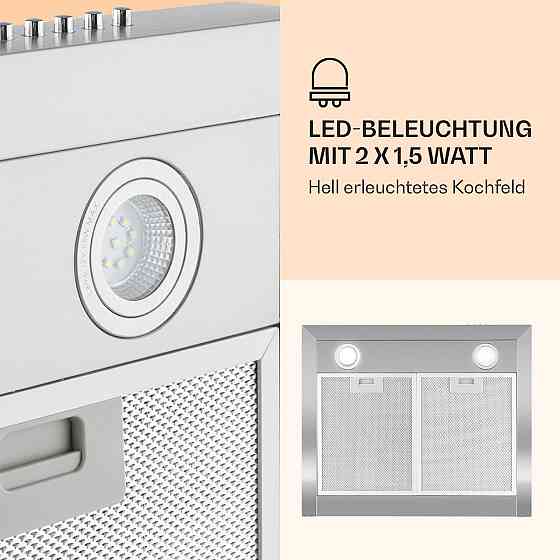 Вытяжка Zarah из нержавеющей стали 60 см настенный монтаж 600 м³/ч LED (Германия, читать описание) Ровно