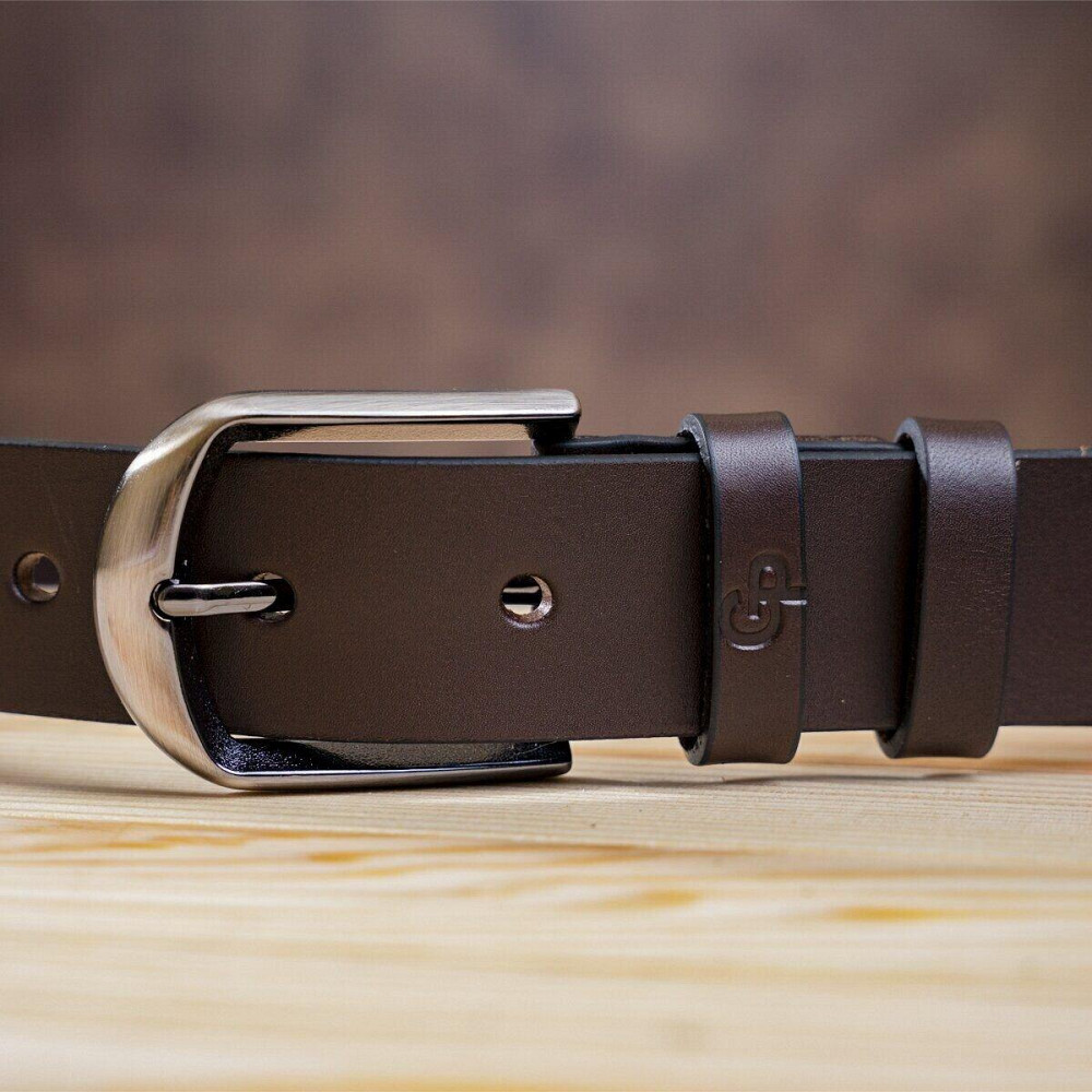 Ремінь чоловічий GRANDE PELLE 00245 під штани Коричневий Київ - фото 2