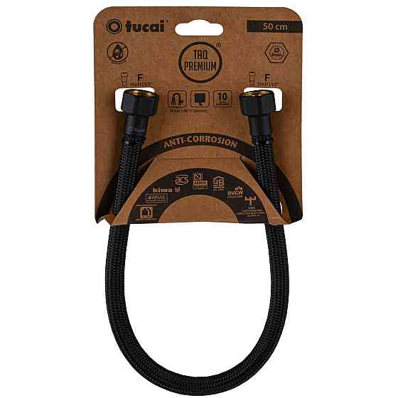 Шланг водяний TUCAI TAQ PREMIUM GRIF 1/2″x1/2″ BВ 0,5м.АНТИКОР. ACB HG-1212-500 (Чорний Мат) 209970 (000029277) Киев