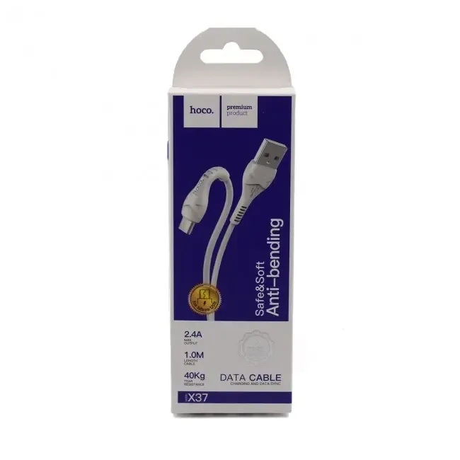Кабель Hoco COOL DATA CABLE X37 USB to microUSB (v8), 1 метр, TPE Одеса - фото 3