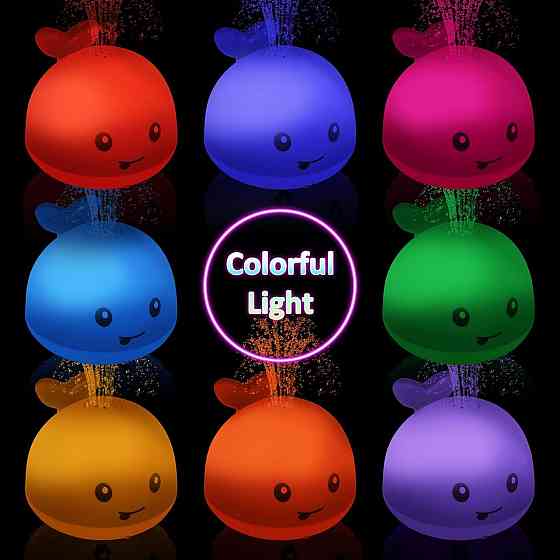 Іграшка для ванни Кит 107A світло LED фонтан бризкалка для купання дитяча водна іграшка фонтанчик Київ