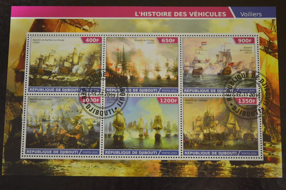 Джибуті. Марки. Особистості. Транспорт. Блок. 2015 рік (В-4) Полтава - фото 1