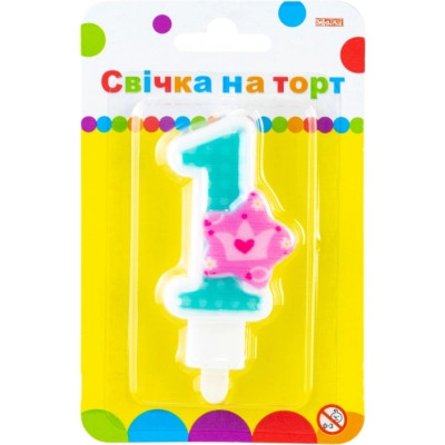Свеча Maxi Princess "1" висотою 7,62 см (MX622050-1) Винница - изображение 1