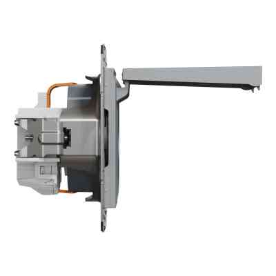 Розетка Schneider Electric ASFORA з кришкою, сталь (EPH3100162) Вінниця