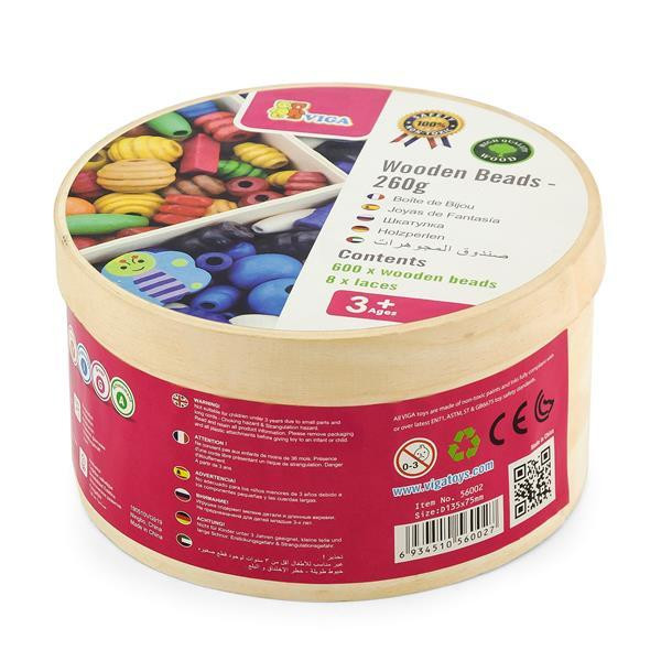 Набір для творчості Viga Toys Дерев'яні намистини (56002) Харків - фото 3