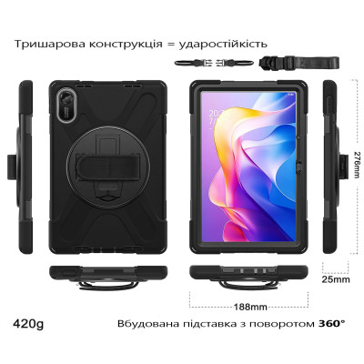 Чехол для планшета BeCover Heavy Duty Xiaomi Redmi Pad 2 11.0" Black (713929) Винница - изображение 2