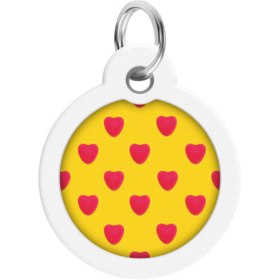 Адресник для тварин WAUDOG Smart ID з QR паспортом "Серця", круг 30 мм (230-0203) Вінниця - фото 2