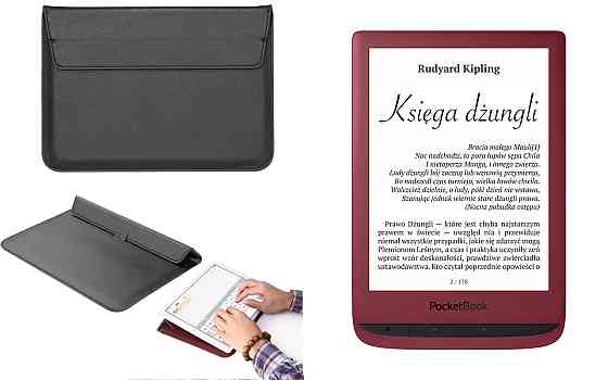 Чехол-конверт VitoCase для PocketBook Touch Lux 5, с функцией подставки для книги Черный Киев