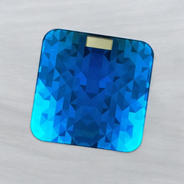 Весы напольные для измерения массы тела, со стеклянной пластиной AD-30-Blue, весы в синем цвете Каменец-Подольский - изображение 3