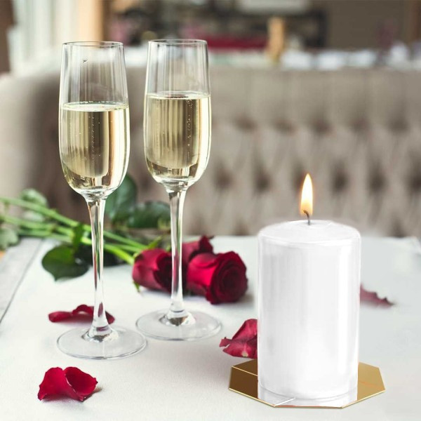 Свічка столова циліндр Bispol AURA Candles sw60/100-090 Білий Луцк - изображение 4