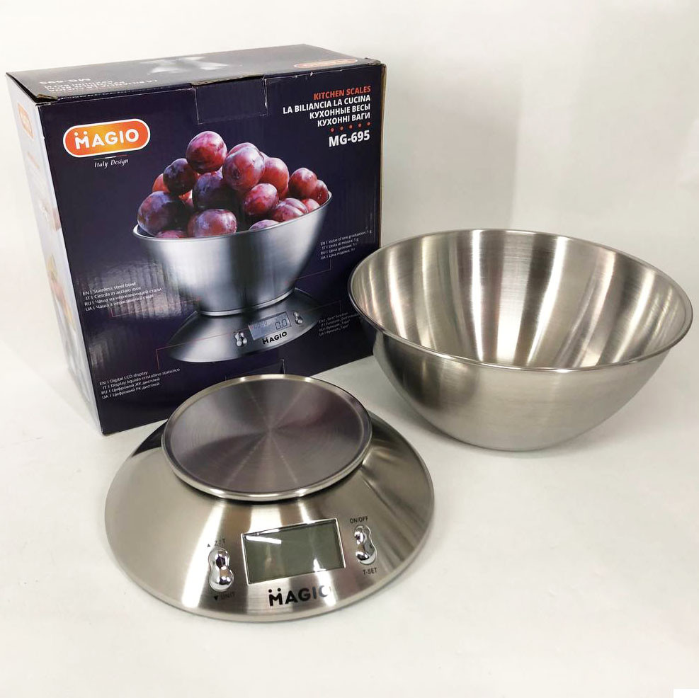 Пищевые весы для продуктов MAGIO MG-695, Весы настольные со съемной чашей кулинарные для кухни OR-47 Львов - изображение 5