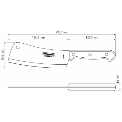 Кухонный нож Tramontina Polywood 15 см Червоне Дерево (21134/176) Винница - изображение 3
