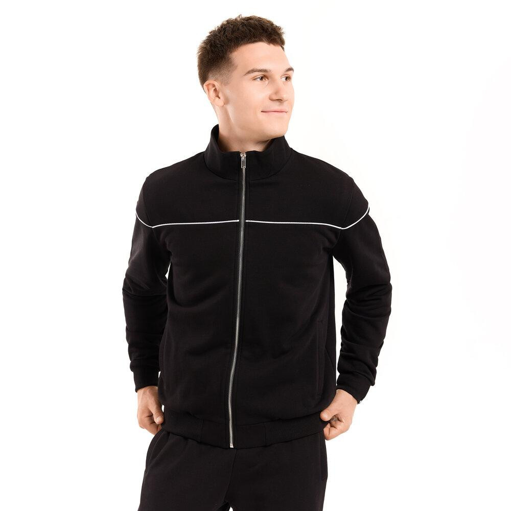 Спортивний демісезонний костюм чоловічий чорний. Комплект штани та кофта Pobedov Brume Київ - фото 5