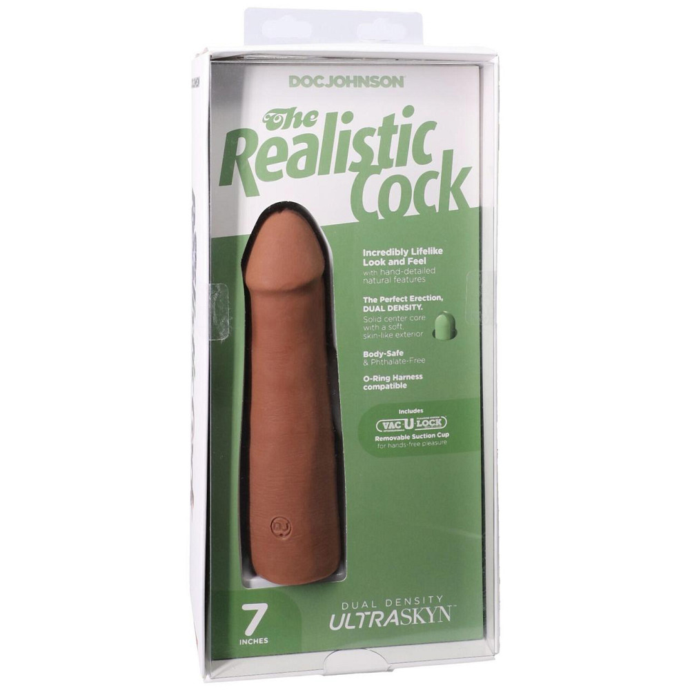 Фалоімітатор Doc Johnson The Realistic Cock ULTRASKYN - 7 Inch Caramel Sex Aura Київ - фото 8