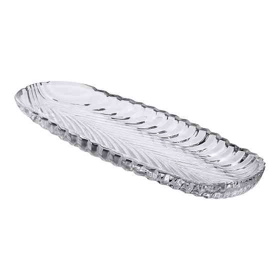 Yiwu Блюдо сервірувальне 39х13.5х2.5 см скляне для закусок канапе фруктів HP-YH-13 Киев