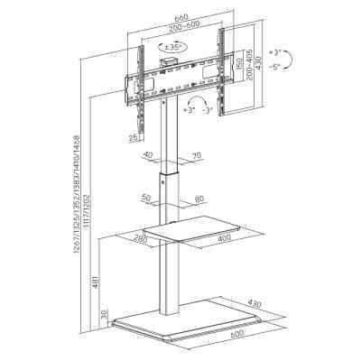 Стійка презентаційна OfficePro TVS297B Вінниця