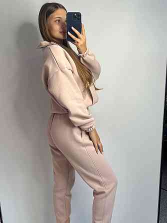 Флісовий спортивний костюм зі змійкою Бежевий XS-S Харків