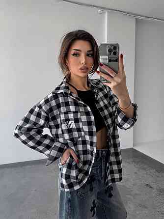 Жіноча картата сорочка (з накатом) 42-46, карта 31 Одеса