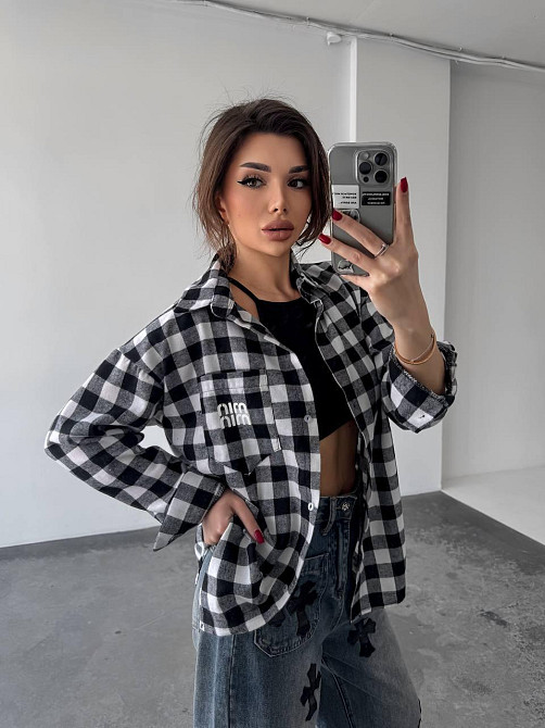 Жіноча картата сорочка (з накатом) 42-46, карта 31 Одеса - фото 3