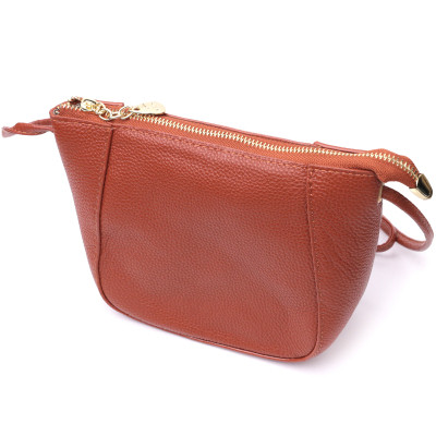 Сумка Vintage Жіноча через плече з натуральної шкіри Коричнева (22300) Вінниця - фото 6