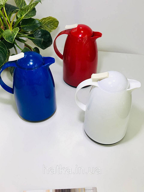 Термос «Датч» 1000 мл скляна колба пластиковий корпус утримання тепла до 12-24 годин синій Київ - фото 1