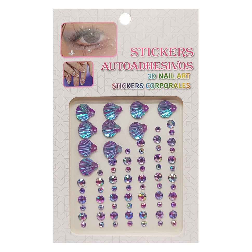 Наклейки декоративні "Стрази та перли" XY-019/021-2 на планшеті 75 шт Вінниця - фото 1