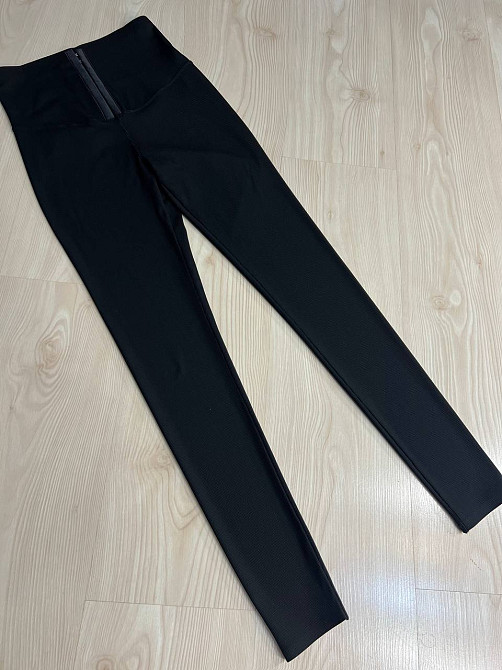 Лосини жіночі Kenalin D2 корсет на гачках в рубчик тонкі чорні, чорний, 2XL Київ - фото 17