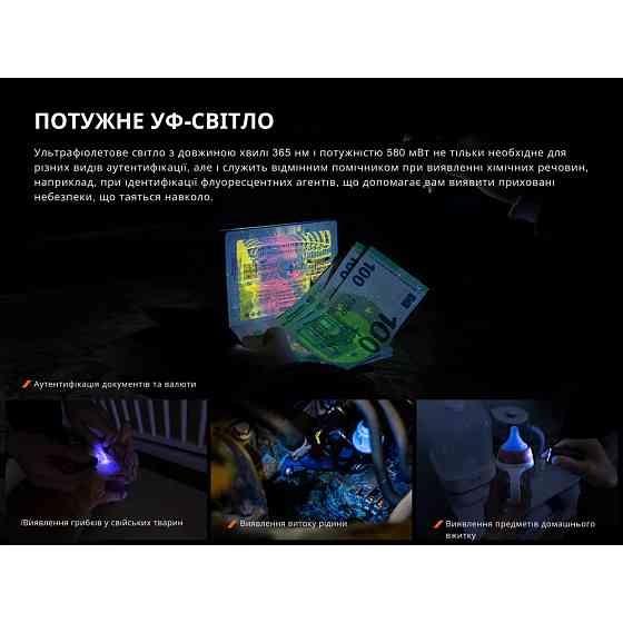 Ліхтар наключний Fenix ​​E06R 700лм 110м (Білий) Вінниця