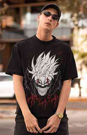 Футболка аниме Дандадан Окарун Окарун Момо оверсайз (S/M/L) Черний AnimeJ0907 Днепр