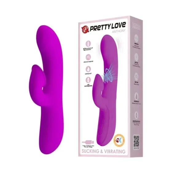 Вібратор PRETTY LOVE ANTHONY PURPLE 12 FUNCTION Sex Aura Київ