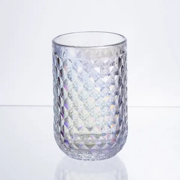 Набір склянок 6 штук по 400 мл із товстогого скла рельєфні rainbow HP-19-255 Коломыя - изображение 1