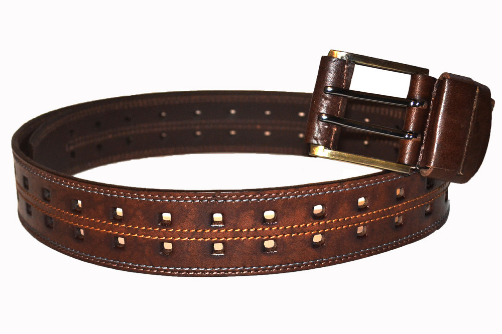 Кожаная портупея - ремень 1200х45 мм коричневая Одесса - изображение 3