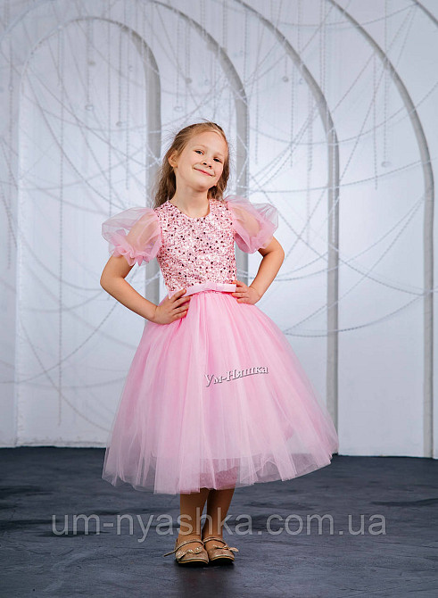 Рожева пишна сукня з блискітками Кривий Ріг - фото 1