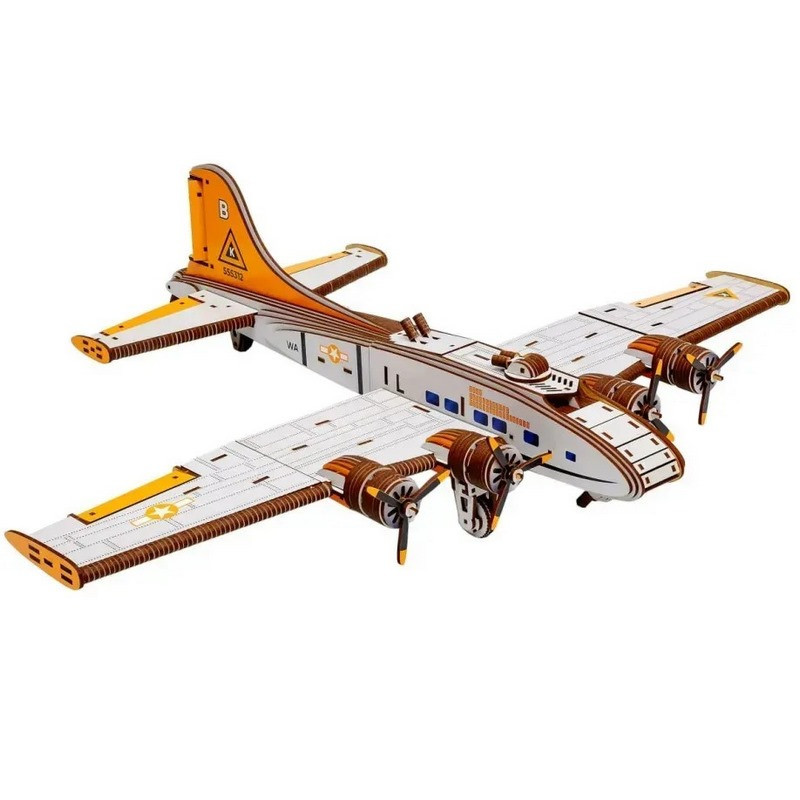 Дерев’яний 3D-конструктор "Бомбардувальник – Літаюча фортеця" Puz-00949 Вінниця - фото 3