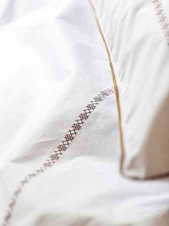 Ecotton Комплект постільної білизни Ecotton Євро з вишивкою та кантом український хрестик Cappu Коломия