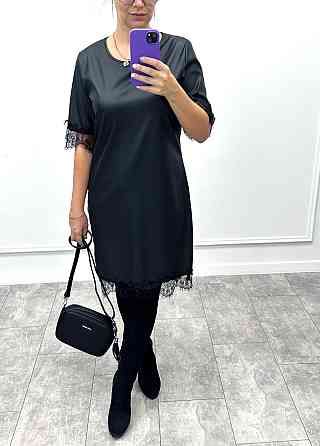 Сукня з екошкіри "Secret" оптом | Батал Київ