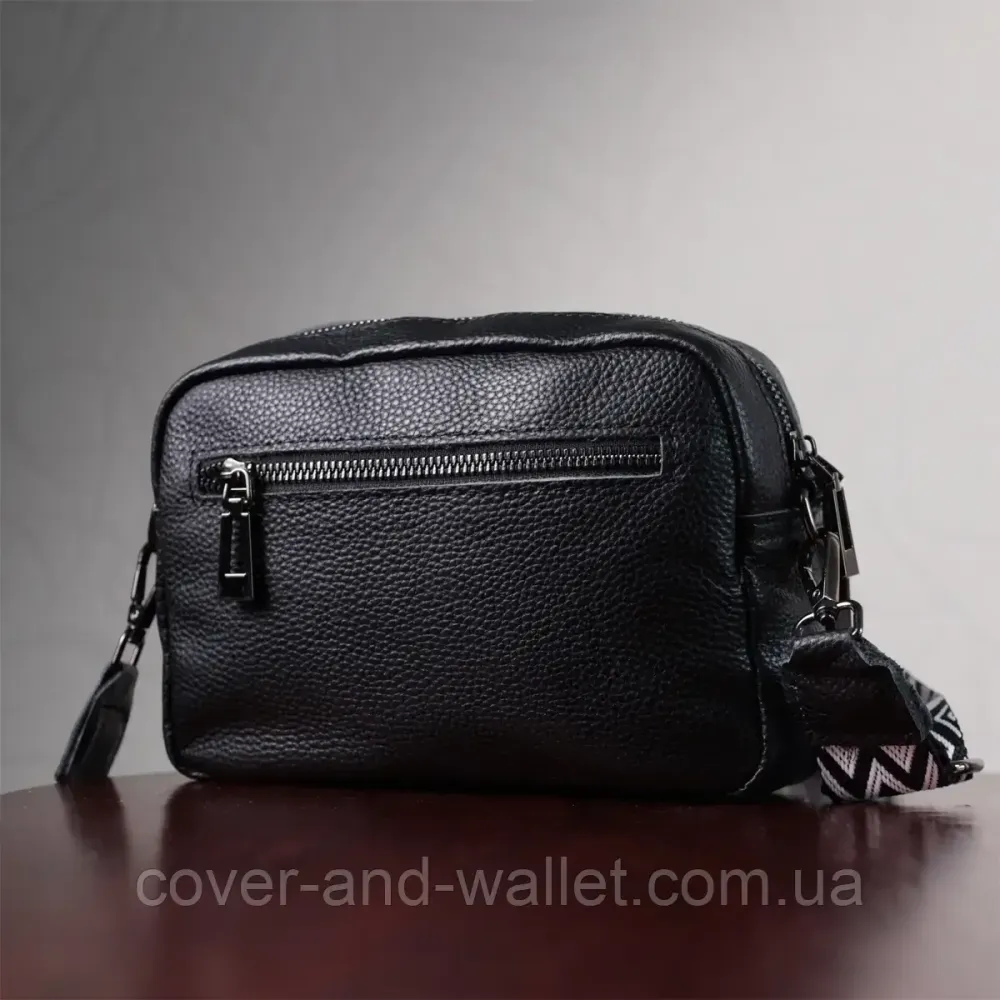 Жіноча сумка з накладною кишенею з натуральної шкіри Київ - фото 9