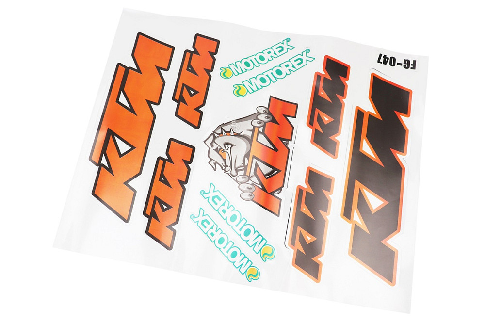 Наклейки на планшеті "KTM" набір 11шт 31 x 24мм Бершадь - фото 1