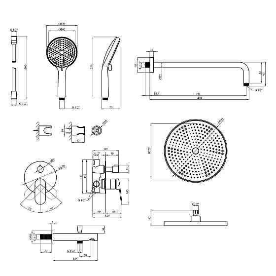 Душова система Kroner Element 211335A-0101 Київ
