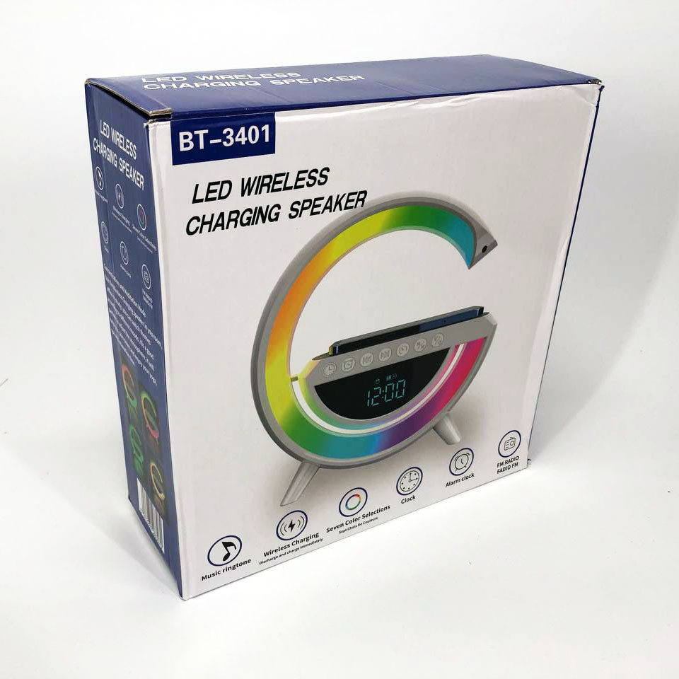 Настольный ночник с беспроводной зарядкой для телефона G-Smart BT-3401, Умная настольная лампа ночник QE-83 Львов - изображение 11